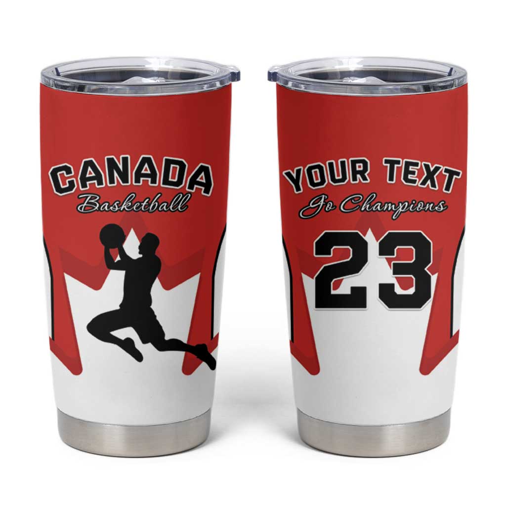 Custom Canada Basketball Tumbler Cup Go Champions Team Canada