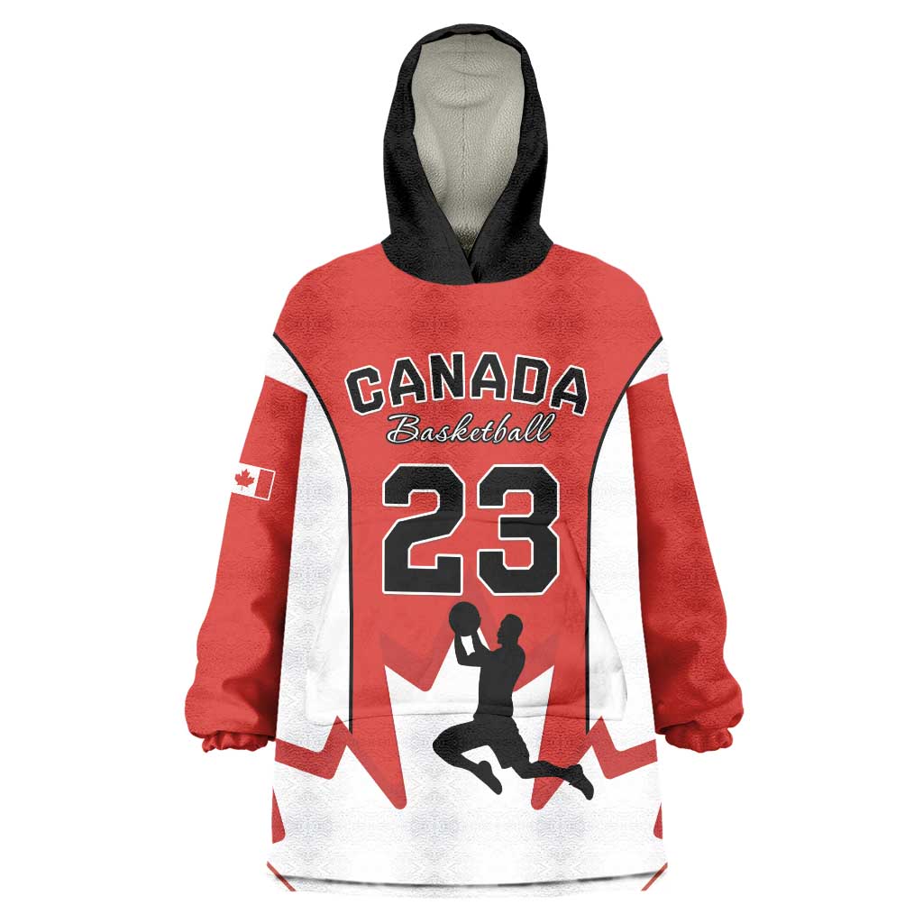 Custom Canada Basketball Wearable Blanket Hoodie Go Champions Team Canada