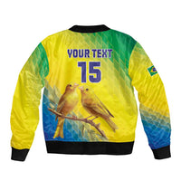 Custom Brazil Football Bomber Jacket Go Canarinho Go