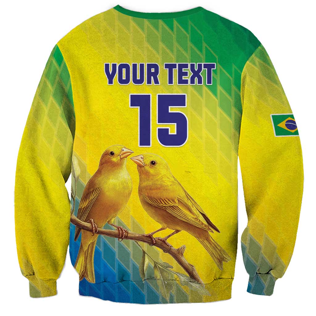 Custom Brazil Football Sweatshirt Go Canarinho Go