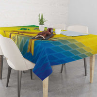 Custom Brazil Football Tablecloth Go Canarinho Go