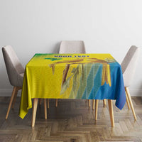 Custom Brazil Football Tablecloth Go Canarinho Go