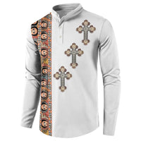 Ethiopia Angels Tilet Button Sweatshirt Ethiopian Cross