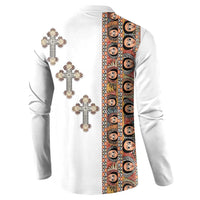 Ethiopia Angels Tilet Button Sweatshirt Ethiopian Cross