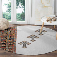 Ethiopia Angels Tilet Round Carpet Ethiopian Cross