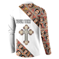 Personalized Ethiopian Orthodox Church Angel Button Sweatshirt
