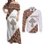 Personalized Ethiopian Orthodox Church Angel Couples Matching Off Shoulder Maxi Dress and Long Sleeve Button Shirt