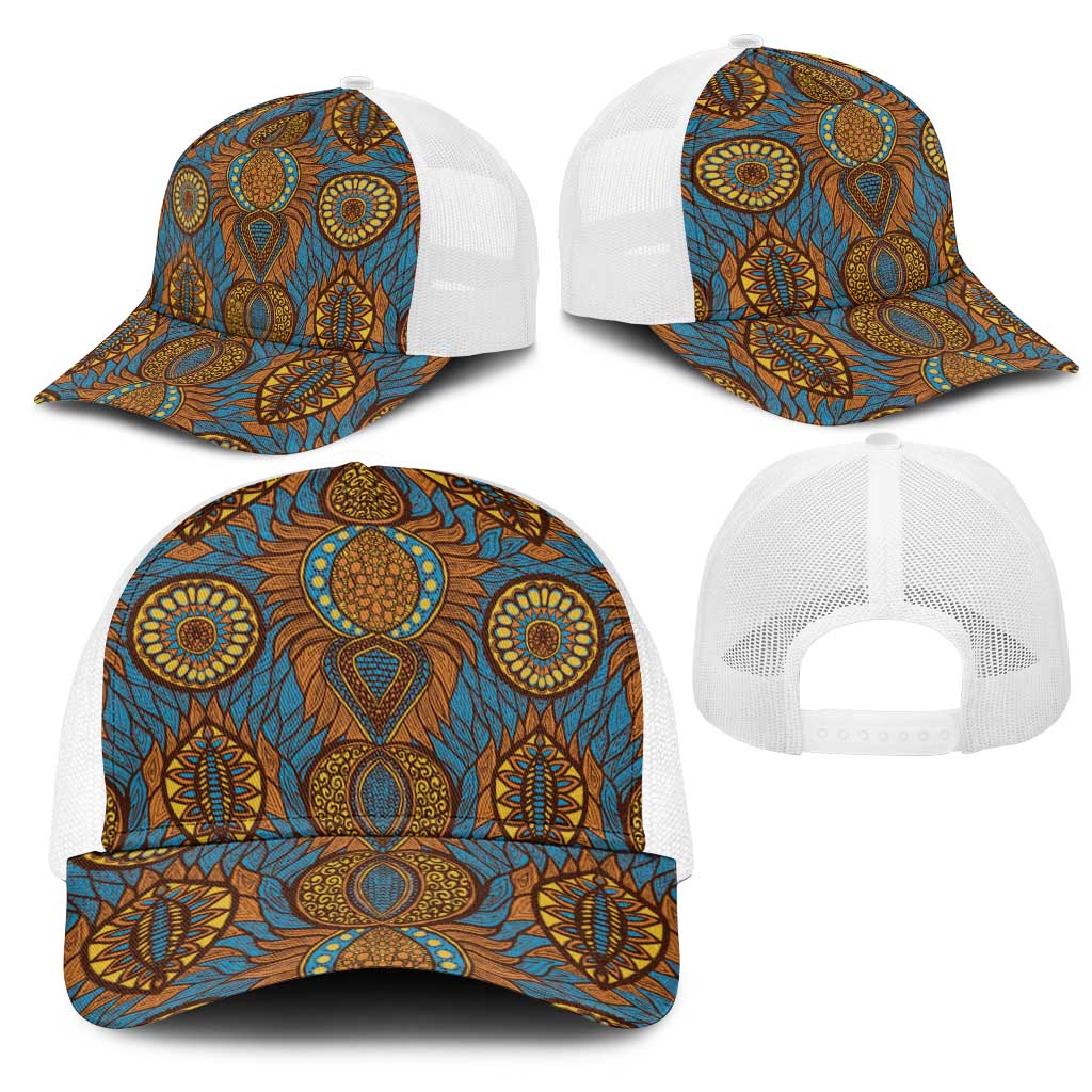 Tribal Earth African Ankara Pattern Baseball Net Cap