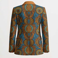 Tribal Earth African Ankara Pattern Blazer