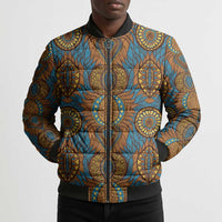 Tribal Earth African Ankara Pattern Bomber Puffer Jacket