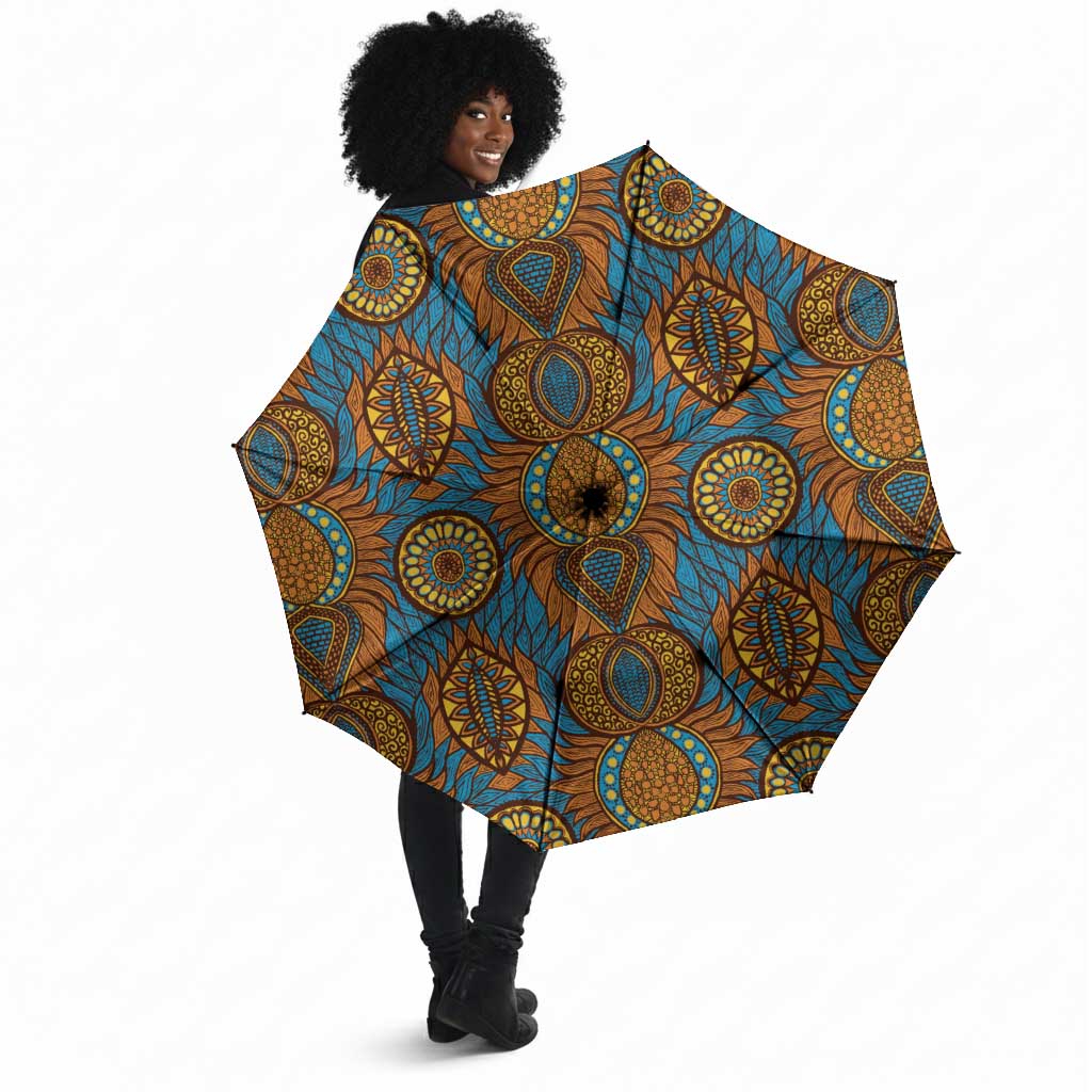 Tribal Earth African Ankara Pattern Umbrella