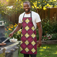 Ruby Gold African Ankara Pattern Apron
