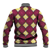 Ruby Gold African Ankara Pattern Baseball Jacket