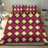 Ruby Gold African Ankara Pattern Bedding Set