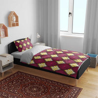 Ruby Gold African Ankara Pattern Bedding Set
