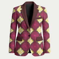 Ruby Gold African Ankara Pattern Blazer