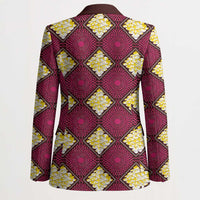 Ruby Gold African Ankara Pattern Blazer