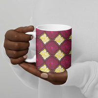 Ruby Gold African Ankara Pattern Ceramic Mug