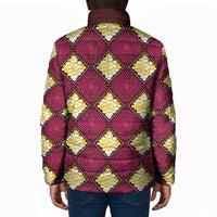 Ruby Gold African Ankara Pattern Padded Jacket