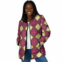 Ruby Gold African Ankara Pattern Padded Jacket