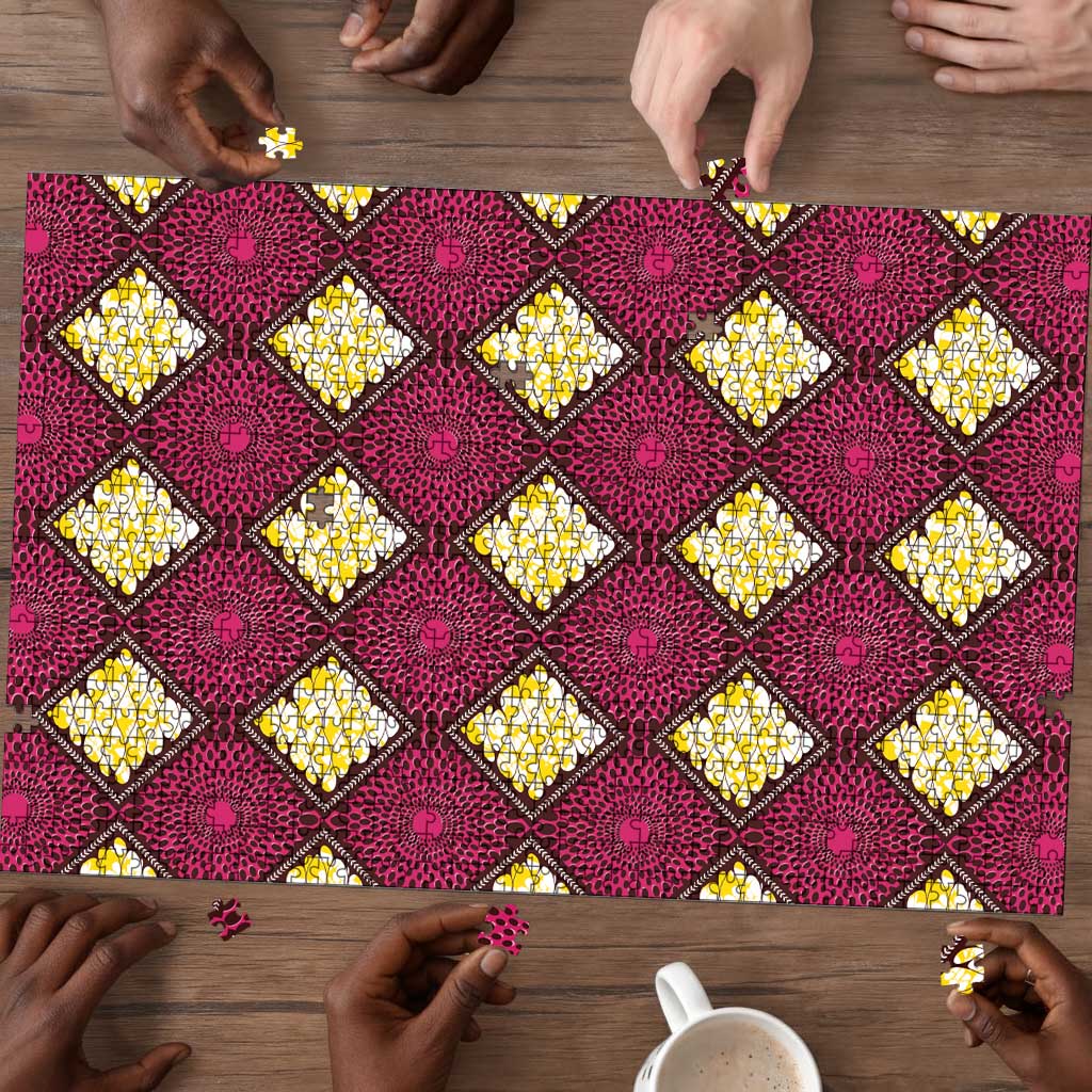 Ruby Gold African Ankara Pattern Puzzle