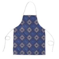 Indigo Diamond African Ankara Pattern Apron