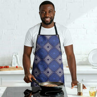 Indigo Diamond African Ankara Pattern Apron