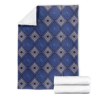 Indigo Diamond African Ankara Pattern Blanket