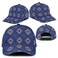 Indigo Diamond African Ankara Pattern Classic Cap