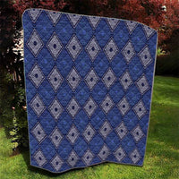 Indigo Diamond African Ankara Pattern Quilt
