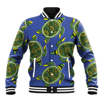 Emerald Turtle African Ankara Pattern Baseball Jacket