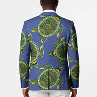 Emerald Turtle African Ankara Pattern Blazer