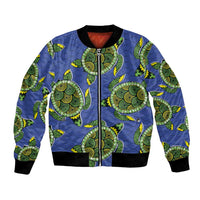 Emerald Turtle African Ankara Pattern Bomber Jacket