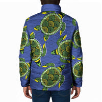 Emerald Turtle African Ankara Pattern Padded Jacket