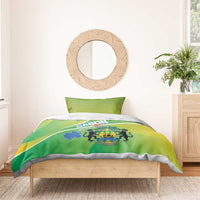 Gabon Independence Day Bedding Set Coat Of Arms With Map - Wonder Print Shop