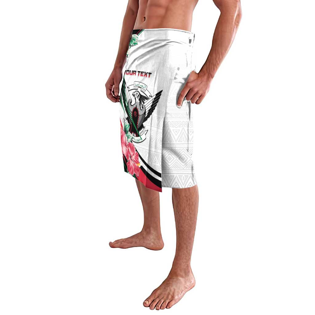 Personalized Sudan Lavalava Sudanese Secretary Bird With Hibiscus - Wonder Print Shop