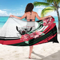 Sudan Sarong Sudanese Secretary Bird With Hibiscus - Wonder Print Shop