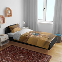 Morocco Christmas in Sahara Bedding Set Black Santa Riding Camel - Wonder Print Shop