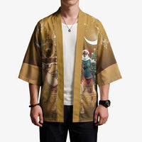 Morocco Christmas in Sahara Kimono Black Santa Riding Camel - Wonder Print Shop