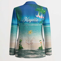 Mayotte Christmas Blazer Santa Chill on Tropical Beach - Wonder Print Shop