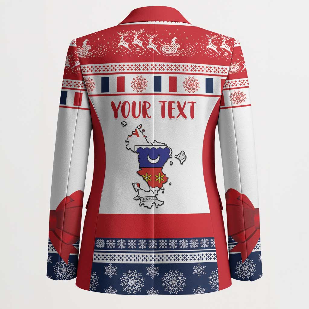 Personalized Mayotte Christmas Blazer Joyeux Noel - Wonder Print Shop