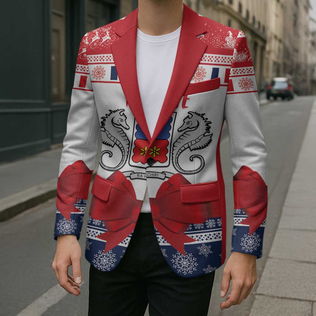 Personalized Mayotte Christmas Blazer Joyeux Noel - Wonder Print Shop
