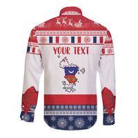 Personalized Mayotte Christmas Long Sleeve Button Shirt Joyeux Noel - Wonder Print Shop