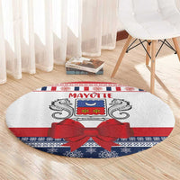 Mayotte Christmas Round Carpet Joyeux Noel - Wonder Print Shop