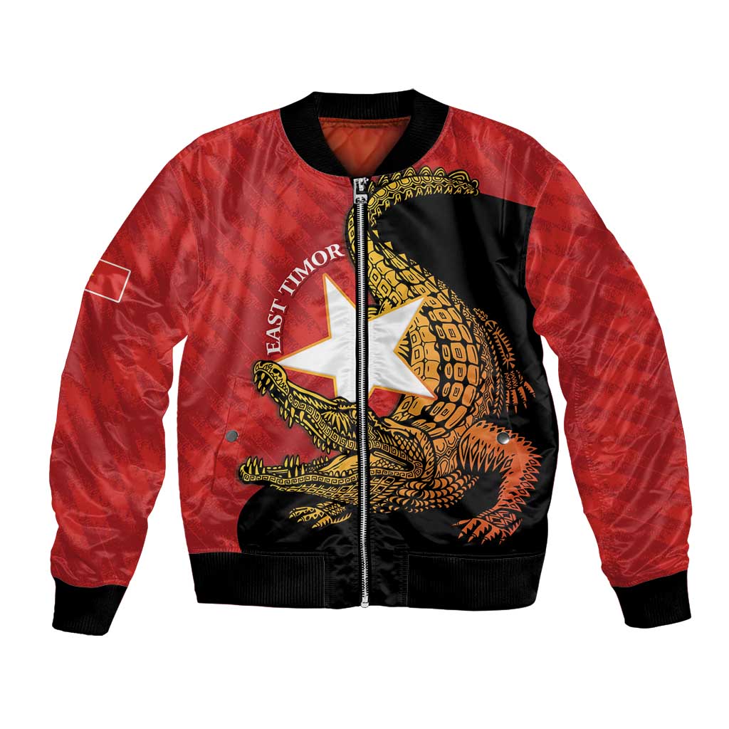 East Timor Independence Day Bomber Jacket 49th Anniversary - Crocodile Curve Style - Wonder Print Shop