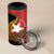 East Timor Independence Day 4 in 1 Can Cooler Tumbler 49th Anniversary - Crocodile Curve Style - Wonder Print Shop