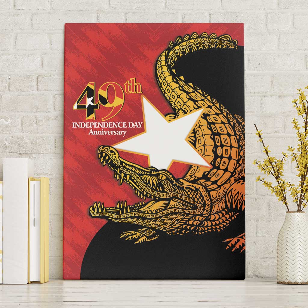 East Timor Independence Day Canvas Wall Art 49th Anniversary - Crocodile Curve Style - Wonder Print Shop