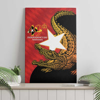 East Timor Independence Day canvas wall art, crocodile curve under 40th anniversary badge