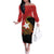 East Timor Independence Day Family Matching Off The Shoulder Long Sleeve Dress and Hawaiian Shirt 49th Anniversary - Crocodile Curve Style - Wonder Print Shop