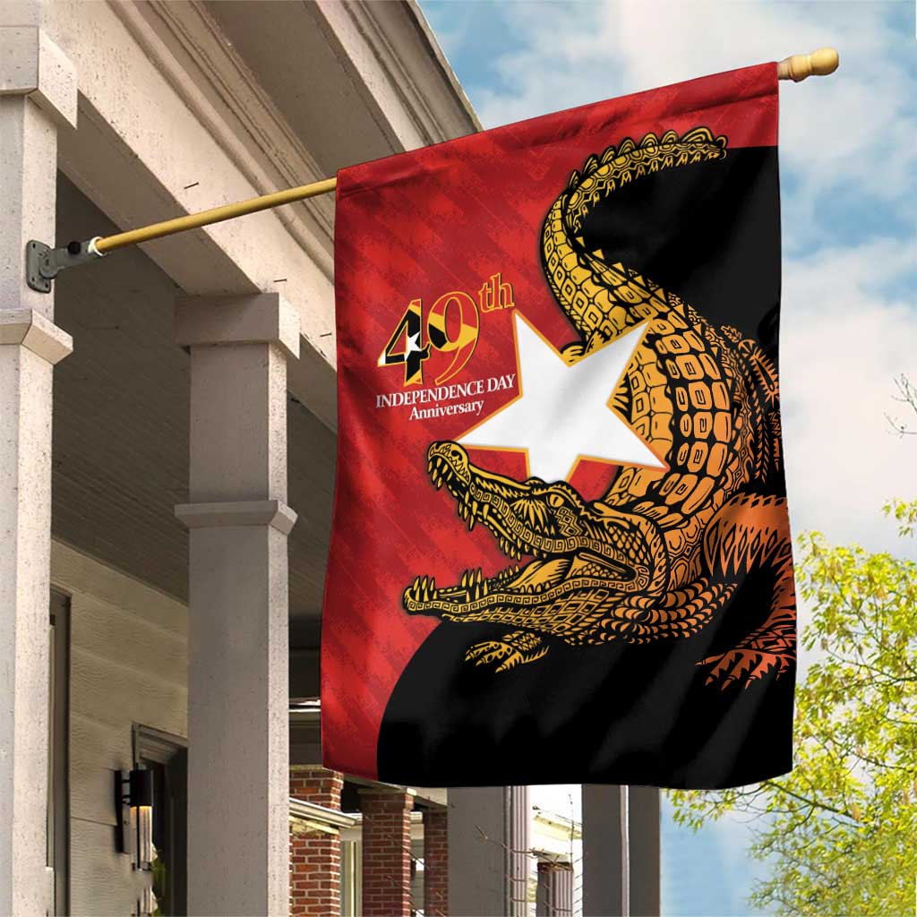 East Timor Independence Day Garden Flag 49th Anniversary - Crocodile Curve Style - Wonder Print Shop